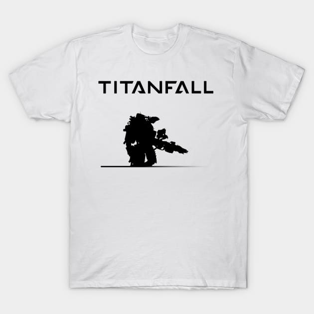 Titanfall Black T-Shirt by KerzoArt